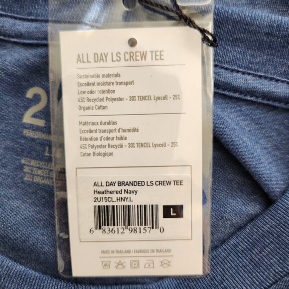 2 UNDR Performance First Layer Men's Long Sleeve Tee Size Large - Picture 6 of 6